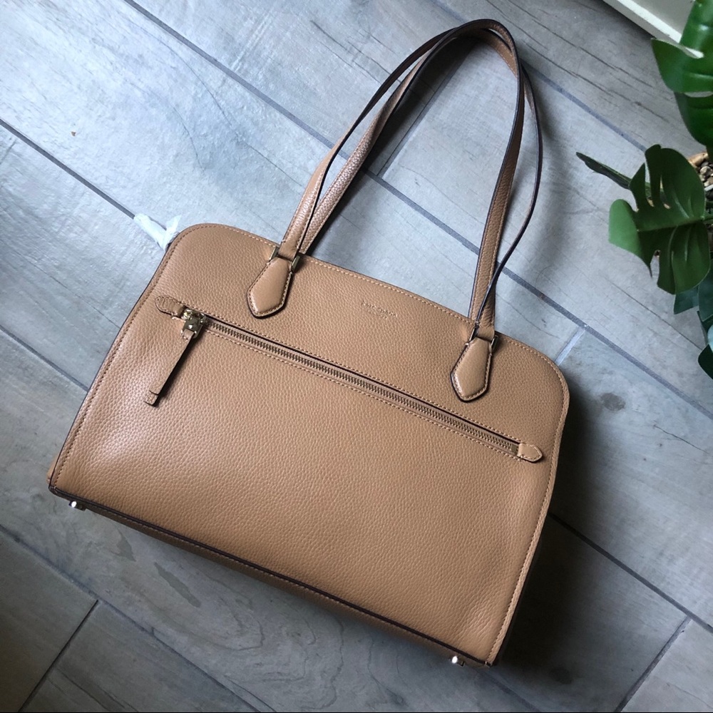Kate spade NY-Polly large pebble leather work tote